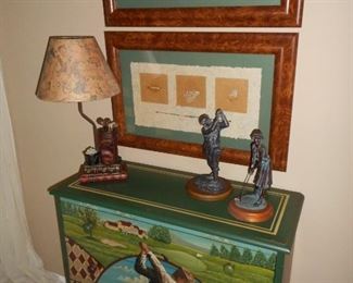 Golf Themed Server; Claudie Reese Art Fly Tying I