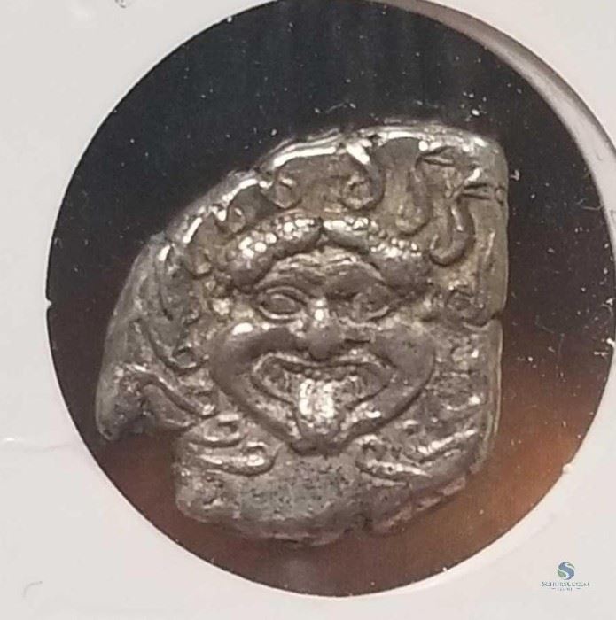 Greek City of Apollo Medusa Ancient Silver Coin