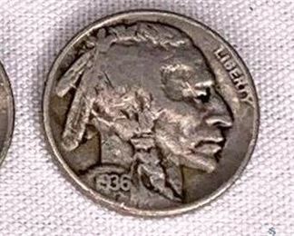 (10) Buffalo Nickels 1930 thru 1937