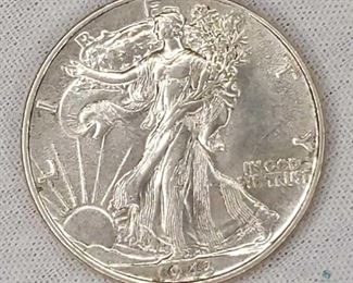 1943 Silver Walking Liberty 50c
