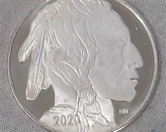 2020 1 oz. Silver Round - Indian/Buffalo