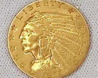 1911 US $2.50 Gold Indian