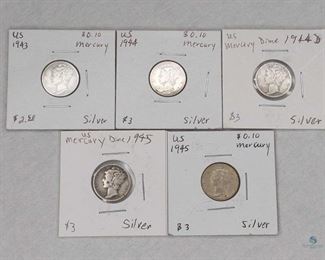 1940's Mercury Dimes