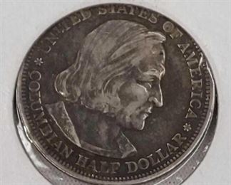 1893 Worlds Columbian Expo 50 Cent Silver Coin