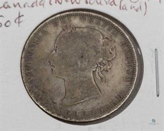 1899 New Foundland 50 Cent Silver Coin