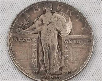 1929-S Silver Standng Liberty 25c