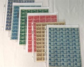 Presidential Commemorative 3 Cent Stamp Sheets