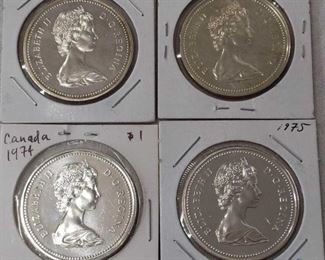 1971-1975 Canadian Silver Dollars