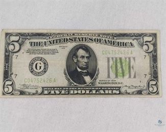 1934 $5 Federal Reserve Note