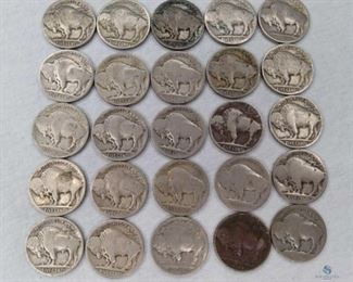 25 Buffalo Nickels 