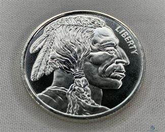 1 oz. Silver Round - Indian/Buffalo