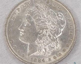 1884-O US Morgan Silver Dollar