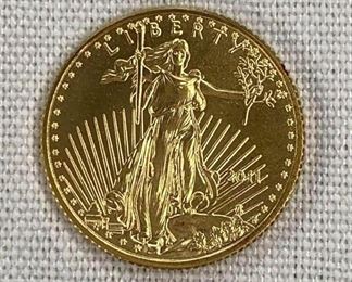 2011 1/10 ounce Gold American Eagle BU