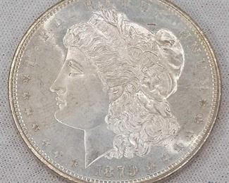 1879-S US Morgan Silver Dollar, Uncirculated