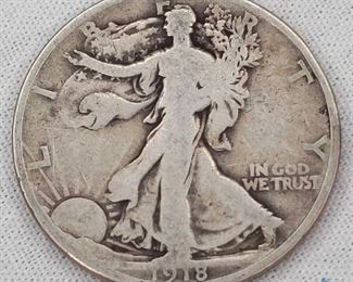 1918-S Silver Walking Liberty 50c