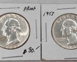 1957 Washington Quarter Proofs