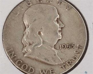 1953-S Franklin Half Dollar