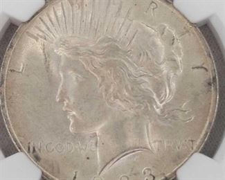 1923 US Silver Peace Dollar NGC MS63