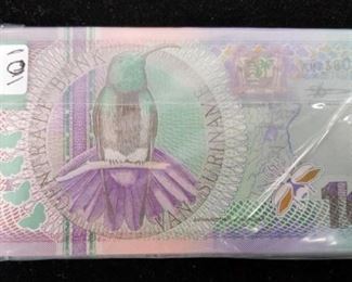 50 Pack of 10 Tien Gulden Suriname Banknotes