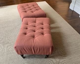 2 - Tufted Ottomans by Hallman