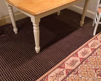 Rectangle dining table with painted legs