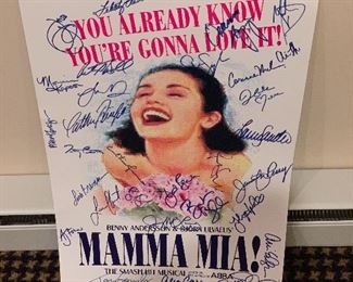 Mamma Mia autographed poster