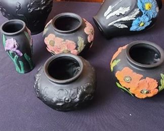 Beautiful Black Tiffin Vases