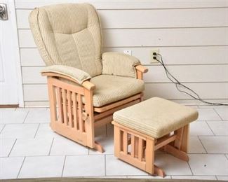 31. DUTAILIER Glider With Ottoman