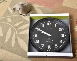34. THREESHOLD Wall Clock With Elephant Figure