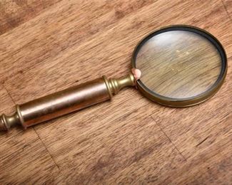 55. Brass and Copper Magnifying Glass