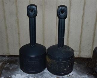 184. Two 2 Freestanding Plastic Ashtrays