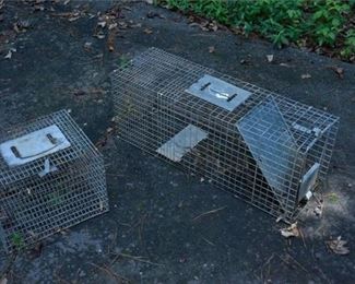 327. Two 2 Metal Animal Traps