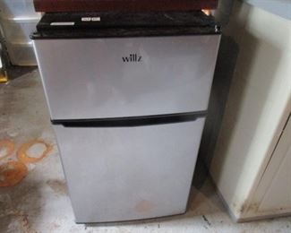 Two door small frig with freezer