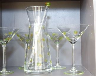 Glass Martini Set