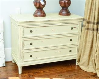Three Drawer Distressed Painted Dresser