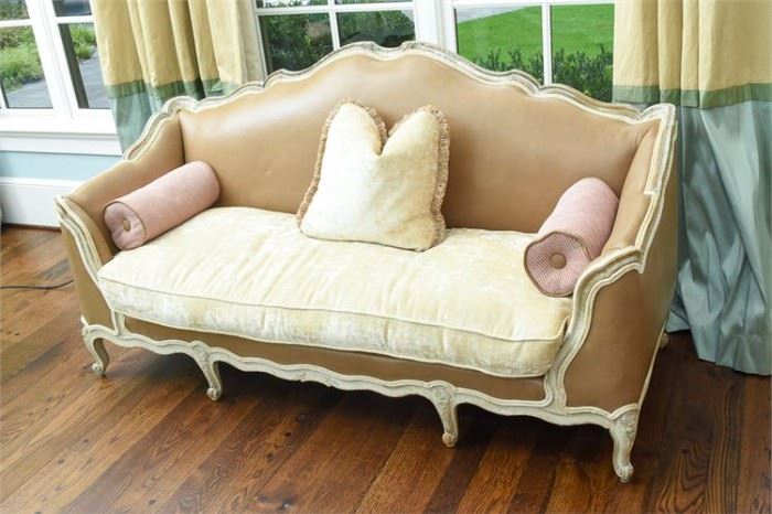 Upholstered Provincial Style Sofa