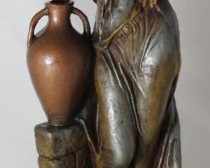 "Rebecca" at the Well Cast Chalk Statue 18"