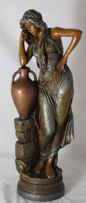 "Rebecca" at the Well Cast Chalk Statue 18"