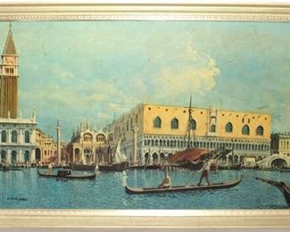 Thwart Products Grand Canal Venice, Italy with Gold Frame (24” x 40”)