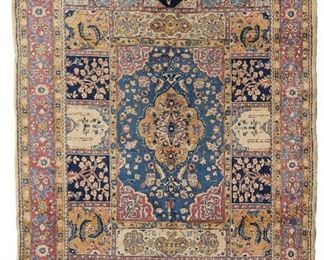 62
A Persian Tabriz Area Rug
The wool on cotton rug
131" H x 80" W
Estimate: $800 - $1,200