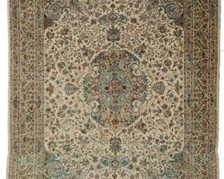 118
A Persian Tabriz Area Rug
Mid-20th Century
Silk on silk foundation
116" H x 81" W
Estimate: $2,500 - $3,500