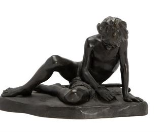 159
Kate Lizard
19th century
Shepherd Boy
Patinated bronze
Signed to base: K. Lizard; Further stamped with foundry mark and (22) / 2182
12.75" H x 19.75" W x 10.5" D
Estimate: $1,000 - $2,000