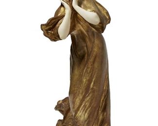 288
Affortunato (Fortunato) Gory
1895-1925 Italian/French
Walking Woman
Gilt-bronze and alabaster
Signed to base: Gory
26" H x 11.75" W x 9.5" D
Estimate: $3,000 - $5,000