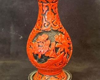 02 Beautiful Cinnabar Vase