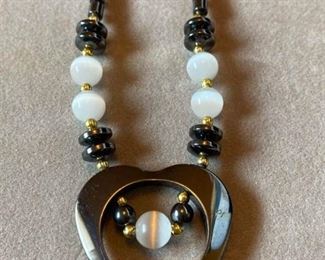 002 Malachite Heart Shaped Necklace