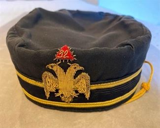 033 Vintage CE Ward Company Masonic Hat
