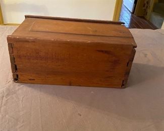 Antique New England Primitive Wood Candle Box