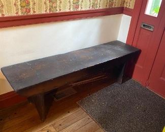 Primitive Wash Bench Rustic Early American Farmhouse