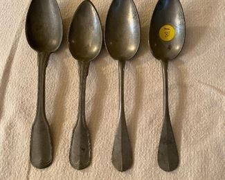 Antique Pewter Spoons 4
