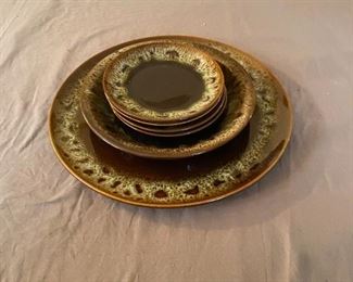 Lot of Drip ware Plates and Platters